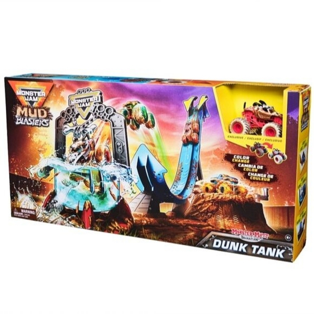 MONSTER JAM Mud Blasters Slide + Dunk Set- Brand New